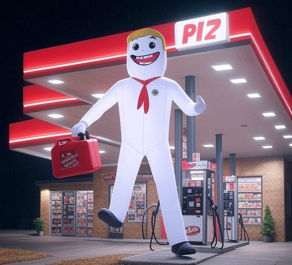 imagem de um boneco de posto